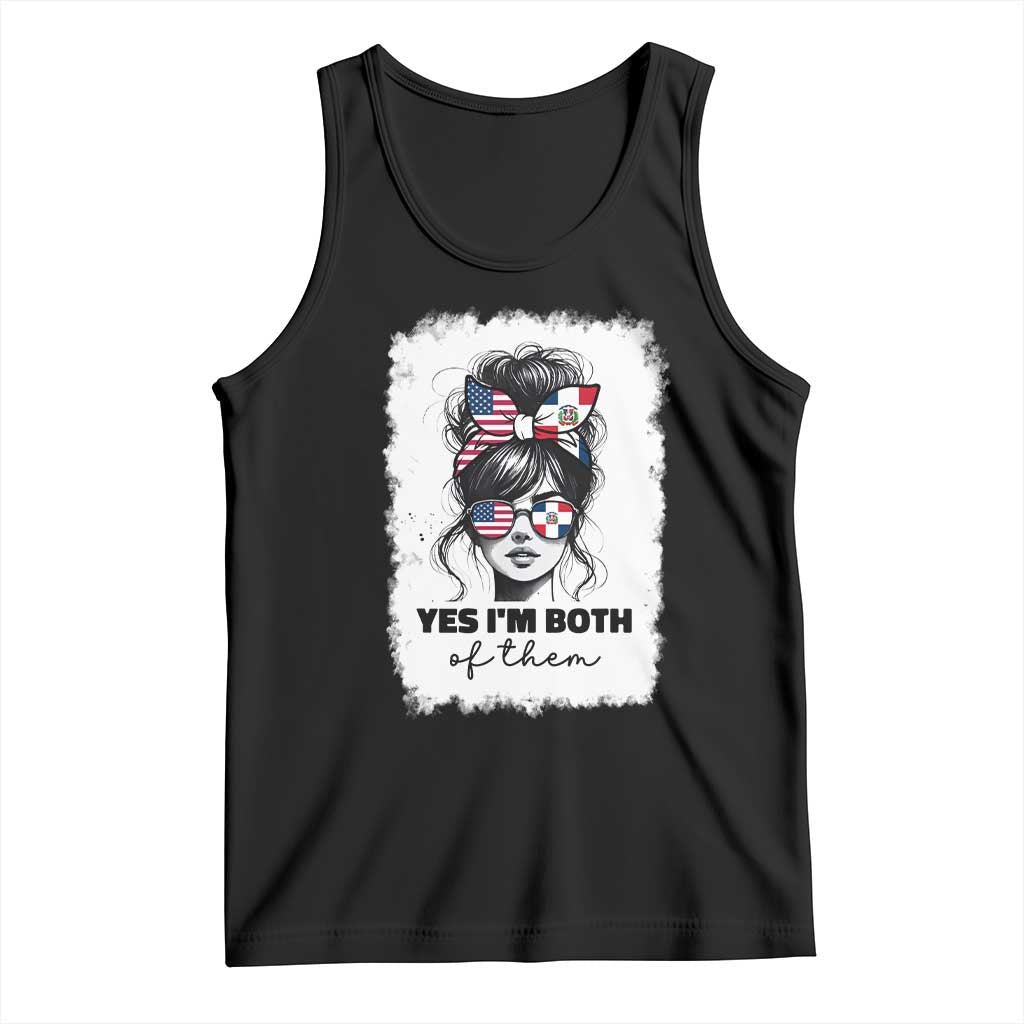 Dominican American Woman Tank Top Yes Im Both Of Them TS10 Black Print Your Wear