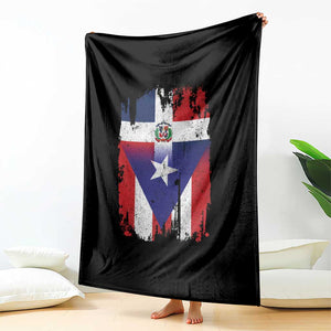 Dominican Puerto Rican Flag Throw Blanket Mixed Heritage Pride TS10 Print Your Wear