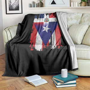 Dominican Puerto Rican Flag Throw Blanket Mixed Heritage Pride TS10 Print Your Wear