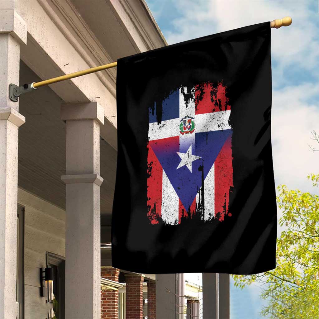 Dominican Puerto Rican Flag Garden Flag Mixed Heritage Pride TS10 Print Your Wear
