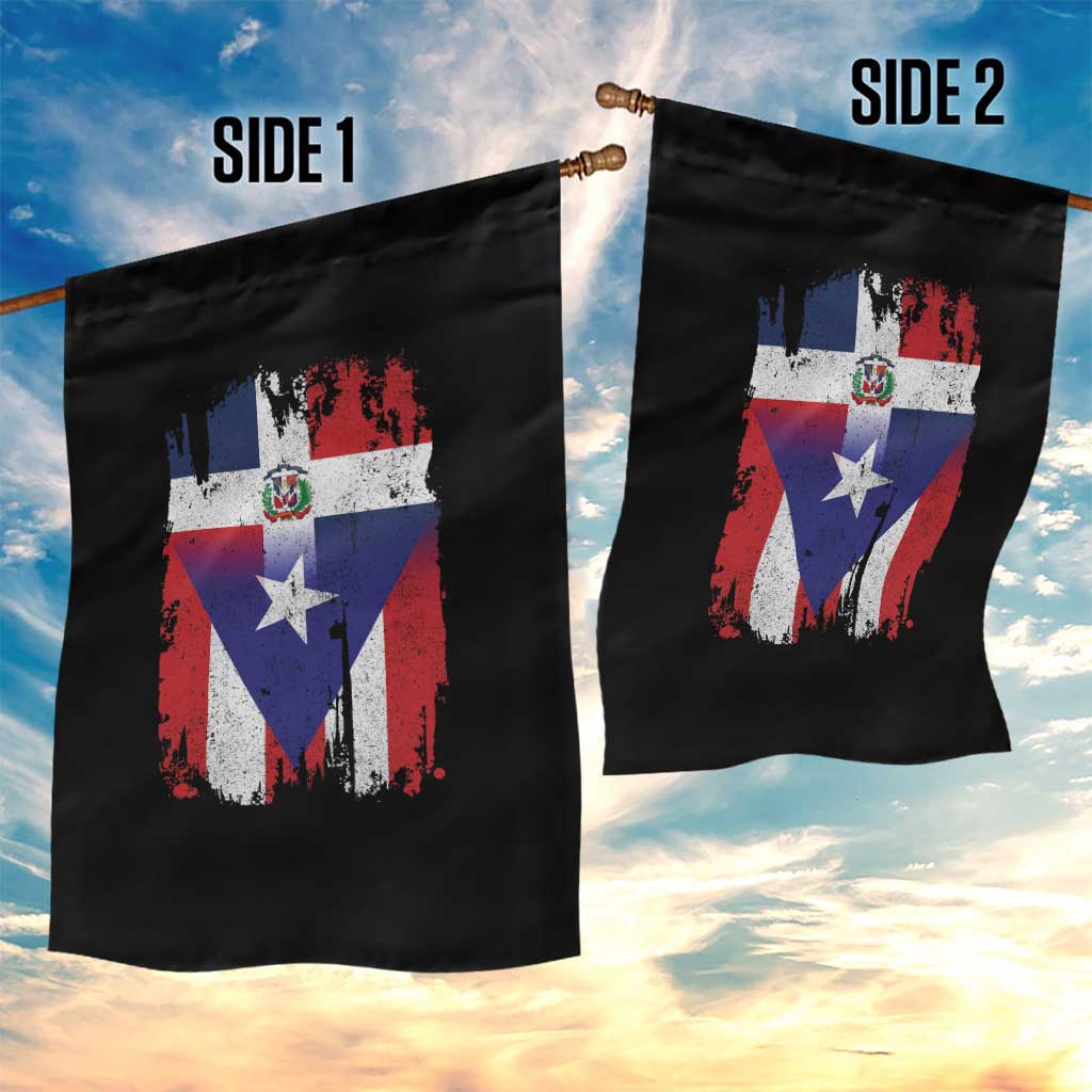 Dominican Puerto Rican Flag Garden Flag Mixed Heritage Pride TS10 Print Your Wear