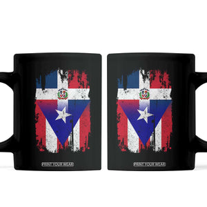 Dominican Puerto Rican Flag Coffee Mug Mixed Heritage Pride TS10 Black Print Your Wear
