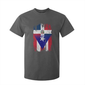 Dominican Puerto Rican Flag T Shirt For Kid Mixed Heritage Pride TS10 Dark Heather Print Your Wear