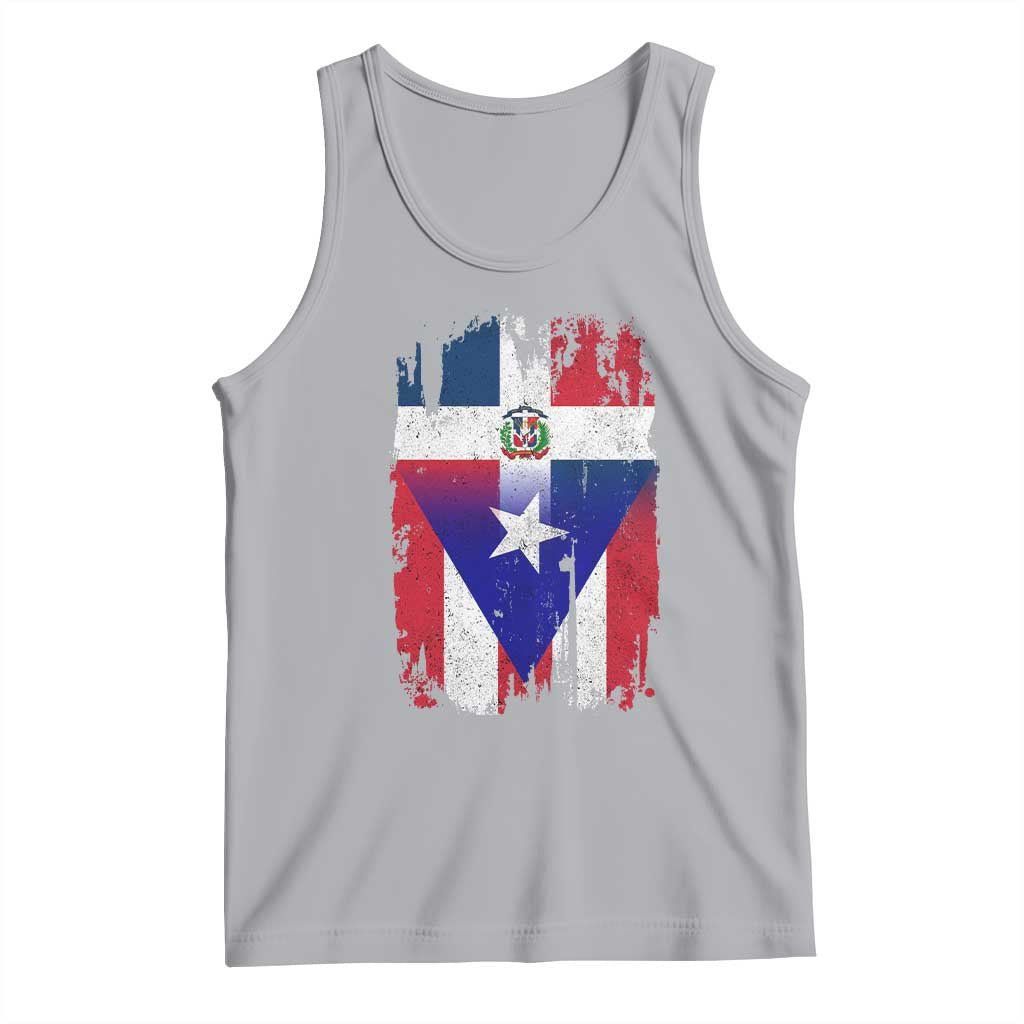 Dominican Puerto Rican Flag Tank Top Mixed Heritage Pride TS10 Athletic Heather Print Your Wear