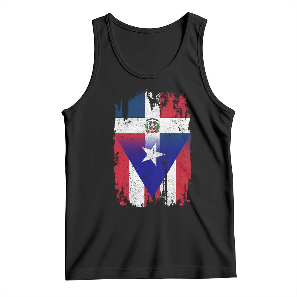 Dominican Puerto Rican Flag Tank Top Mixed Heritage Pride TS10 Black Print Your Wear