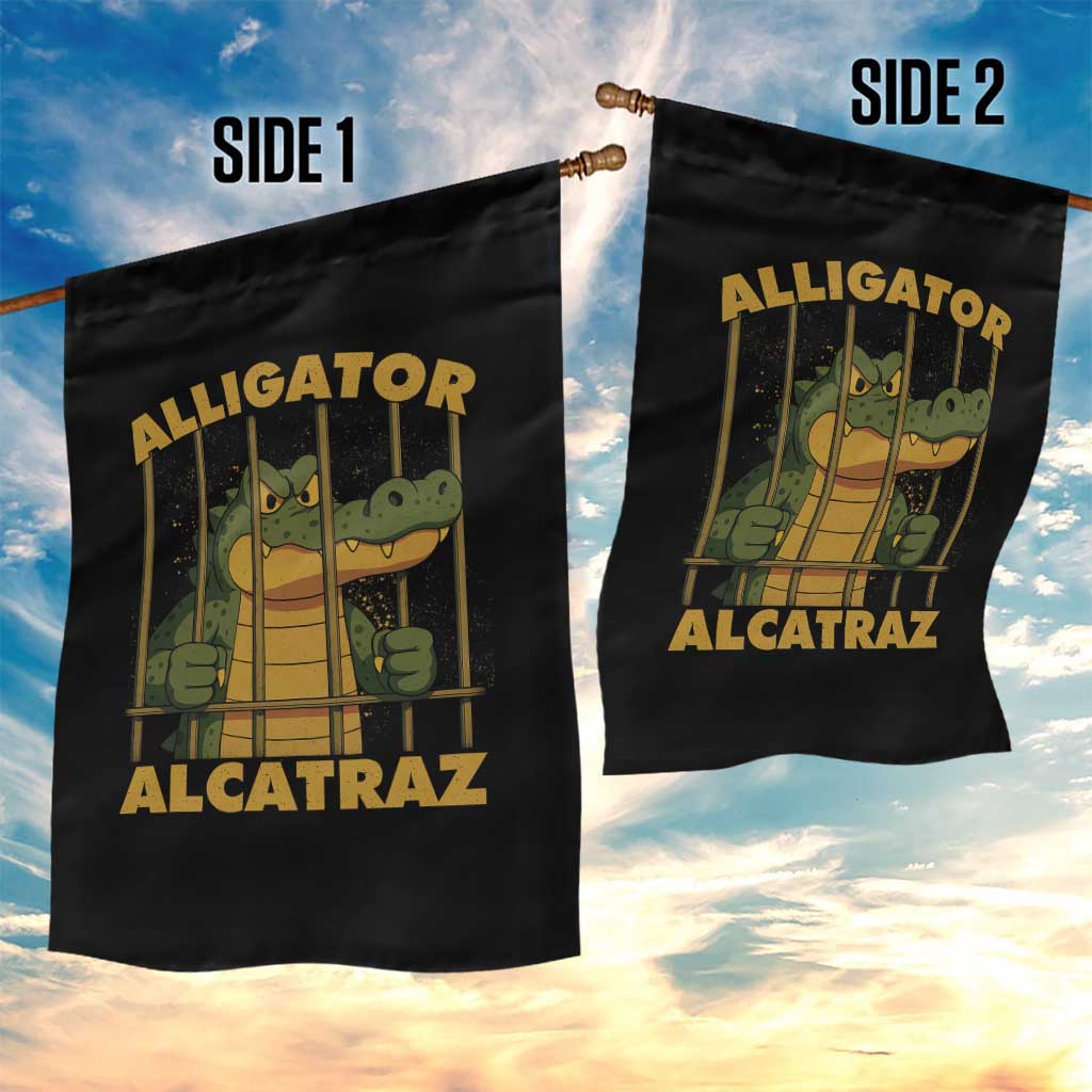 Alligator Alcatraz Florida Everglades Garden Flag Funny Political Satire Meme TS10 Print Your Wear
