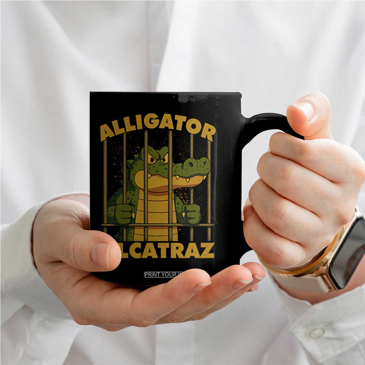 Alligator Alcatraz Florida Everglades Coffee Mug Funny Political Satire Meme TS10 Print Your Wear