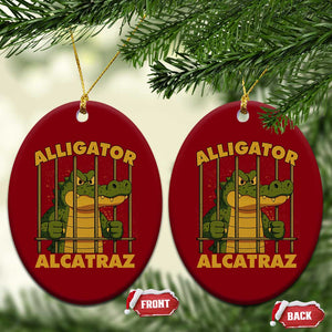 Alligator Alcatraz Florida Everglades Ceramic Ornament Funny Political Satire Meme TS10 Print Your Wear