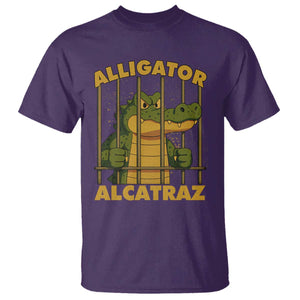 Alligator Alcatraz Florida Everglades T Shirt Funny Political Satire Meme TS10 Purple Print Your Wear