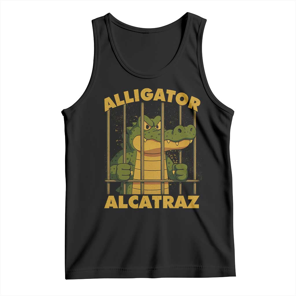 Alligator Alcatraz Florida Everglades Tank Top Funny Political Satire Meme TS10 Black Print Your Wear