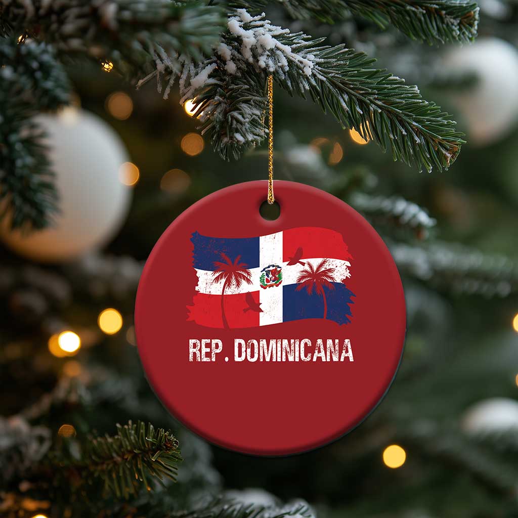 Dominican Republic Flag Christmas Ornament Island Pride Caribbean Heritage TS10 Print Your Wear