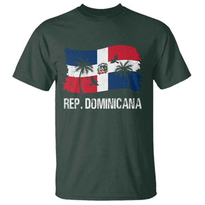Dominican Republic Flag T Shirt Island Pride Caribbean Heritage TS10 Dark Forest Green Print Your Wear