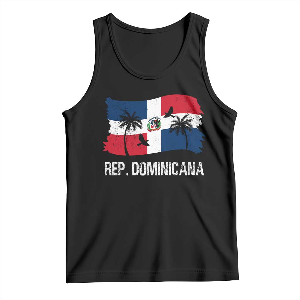 Dominican Republic Flag Tank Top Island Pride Caribbean Heritage TS10 Black Print Your Wear