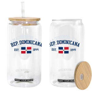 Dominican Republic Glass Can Vintage Distressed Varsity Rep Dominicana Flag TS10 Print Your Wear