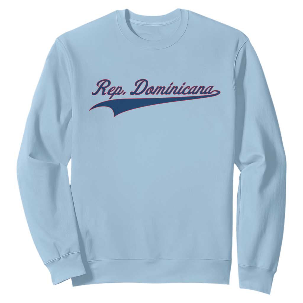 Dominican Republic Sweatshirt Rep Dominicana Vintage Flag Baseball Script TS10 Light Blue Print Your Wear