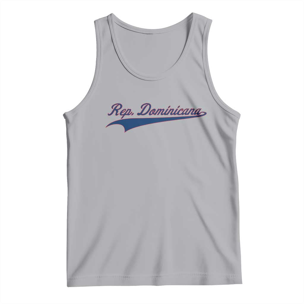 Dominican Republic Tank Top Rep Dominicana Vintage Flag Baseball Script TS10 Athletic Heather Print Your Wear