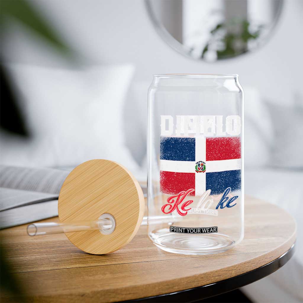 Dimelo Ke Lo Ke Dominican Republic Flag Glass Can TS10 Print Your Wear