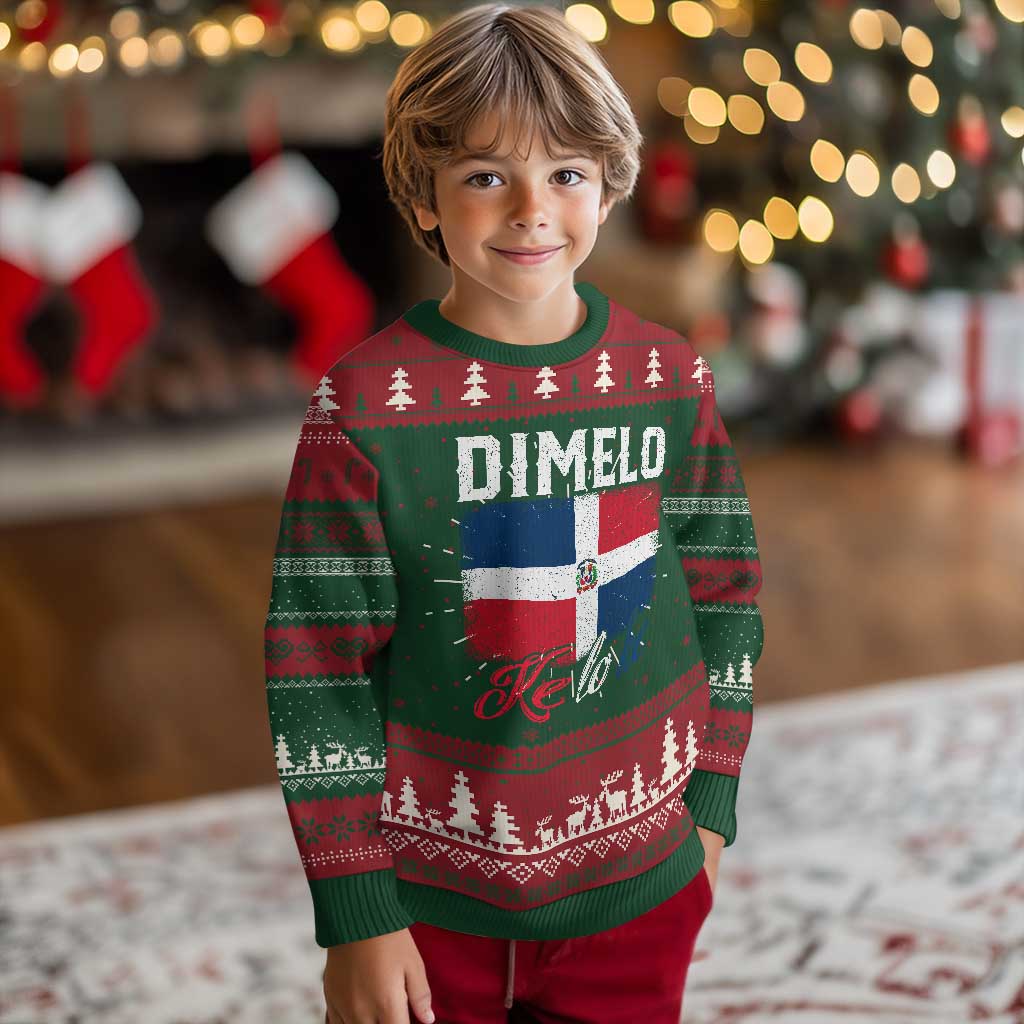 Dimelo Ke Lo Ke Dominican Republic Flag Knit Sweatshirt TS10 Christmas Print Your Wear