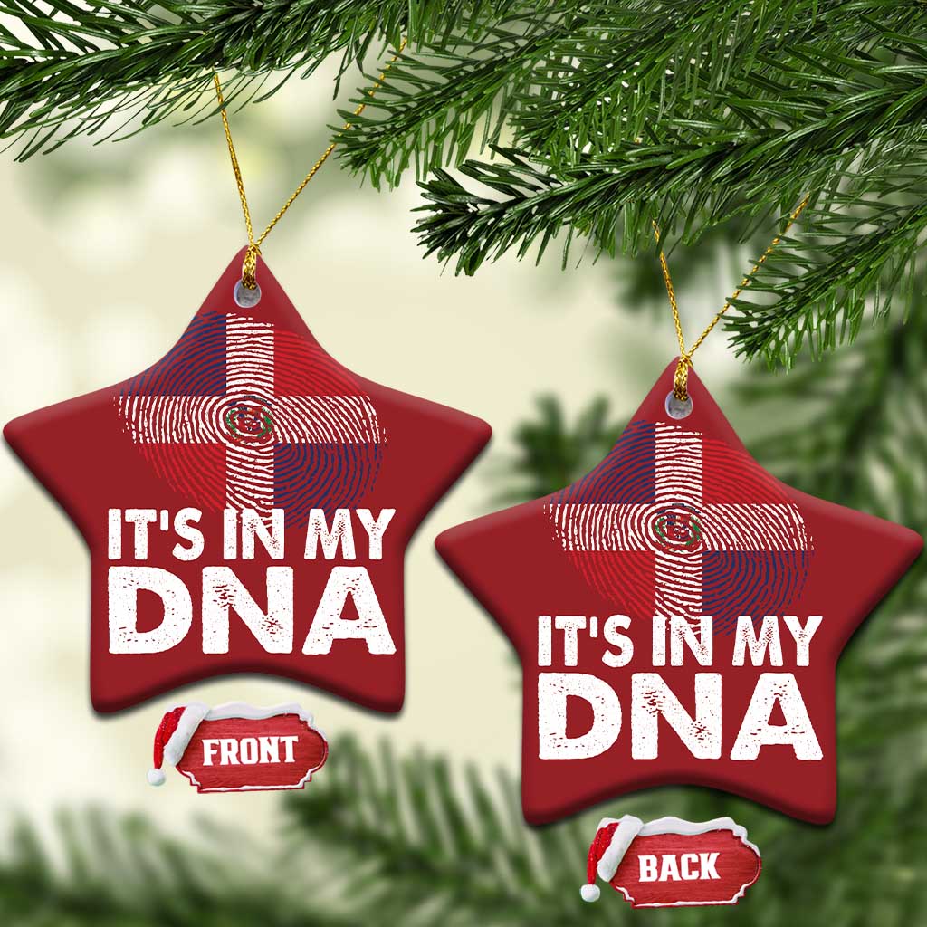It's in My DNA Dominican Flag Christmas Ornament TS10 Star Red Print Your Wear