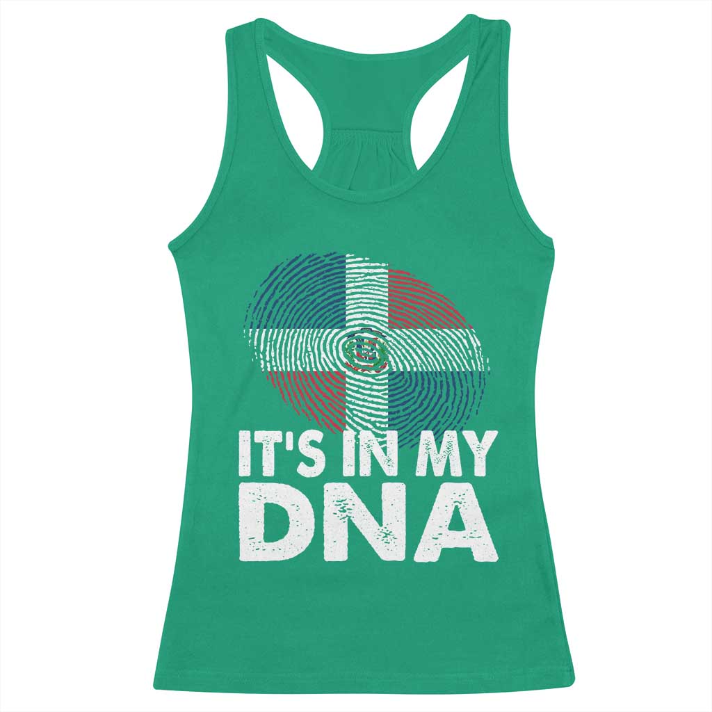 It's in My DNA Dominican Flag Racerback Tank Top TS10 Irish Green Print Your Wear