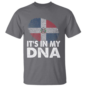 It's in My DNA Dominican Flag T Shirt TS10 Charcoal Print Your Wear
