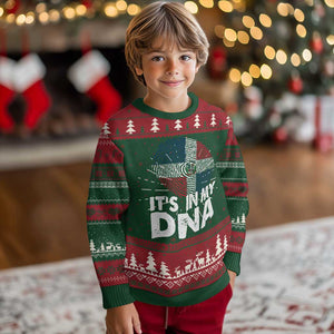 It's in My DNA Dominican Flag Knit Sweatshirt TS10 Christmas Print Your Wear