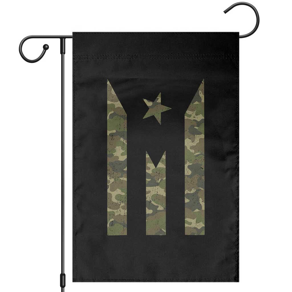 Camo Puerto Rico Flag Garden Flag Hispanic Heritage Month Boricua Rican TS10 Black Print Your Wear