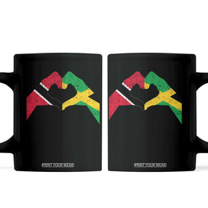 Trinidad and Tobago Jamaican Coffee Mug Two Flags One Heart TS10 Black Print Your Wear