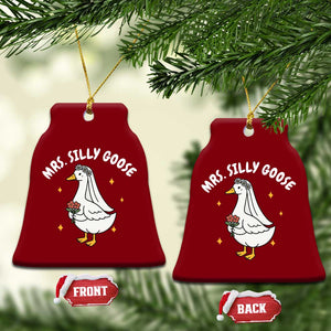 Mrs. Silly Goose Bride Ceramic Ornament Funny Goose Lovers Bride To Be TS10 Print Your Wear