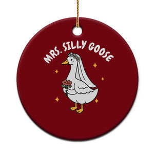 Mrs. Silly Goose Bride Ceramic Ornament Funny Goose Lovers Bride To Be TS10 1pc Red Print Your Wear