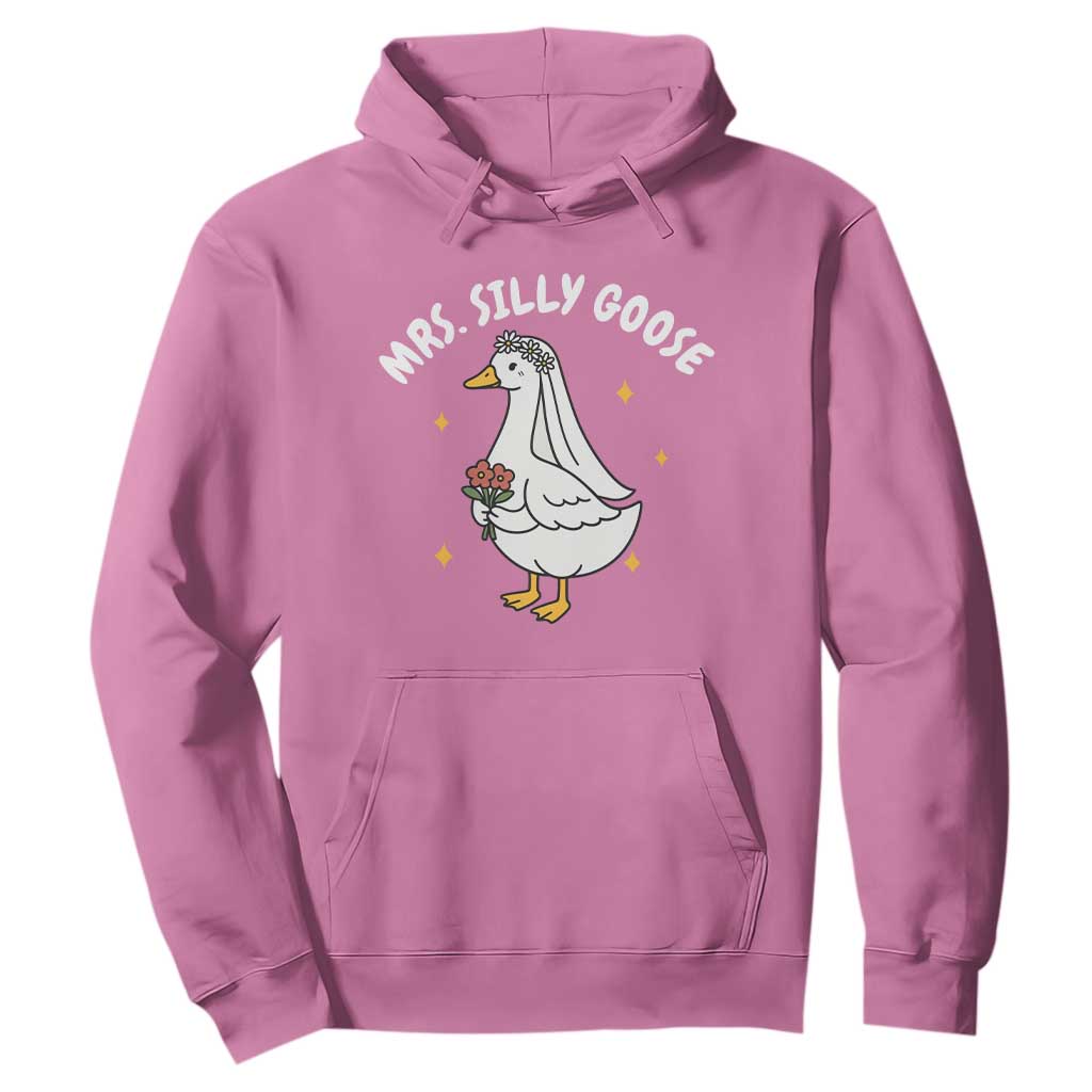 Mrs. Silly Goose Bride Hoodie Funny Goose Lovers Bride To Be TS10 Azalea Print Your Wear