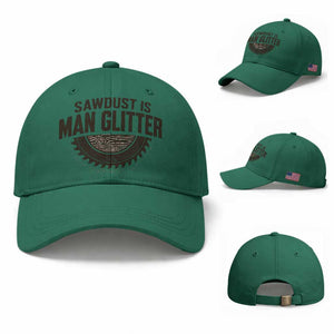 Funny Woodworker Carpenter Baseball Cap Sawdust Is Man Glitter Graphic TS10 Baseball Cap Universal Fit Irish Green Print Your Wear