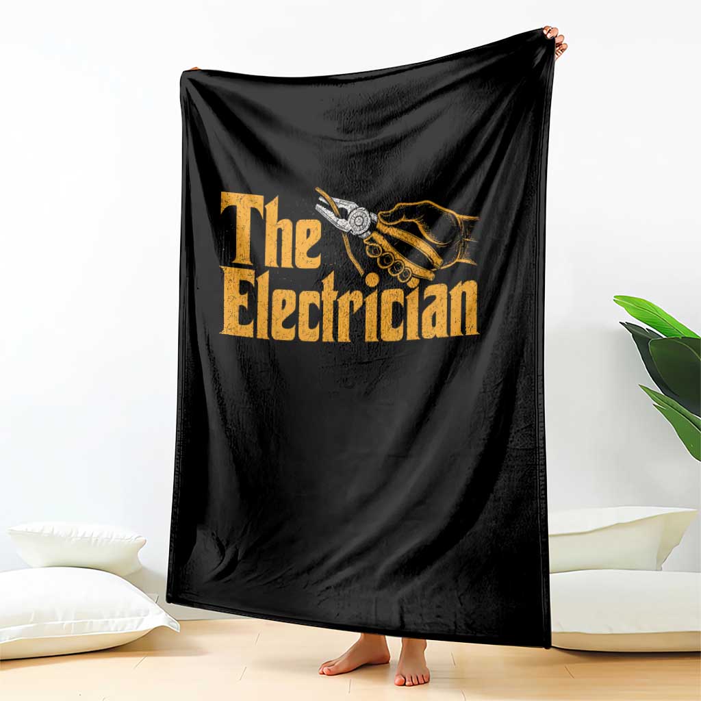 The Electrician Throw Blanket Vintage Wire Stripper Pliers Graphic TS10 Print Your Wear