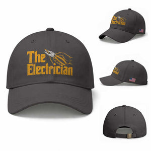The Electrician Baseball Cap Vintage Wire Stripper Pliers Graphic TS10 Baseball Cap Universal Fit Dark Gray Print Your Wear