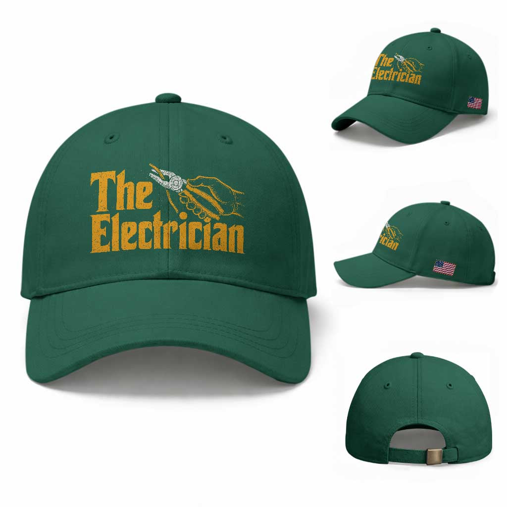 The Electrician Baseball Cap Vintage Wire Stripper Pliers Graphic TS10 Baseball Cap Universal Fit Irish Green Print Your Wear