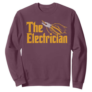 The Electrician Sweatshirt Vintage Wire Stripper Pliers Graphic TS10 Maroon Print Your Wear