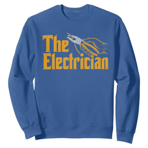 The Electrician Sweatshirt Vintage Wire Stripper Pliers Graphic TS10 Royal Blue Print Your Wear
