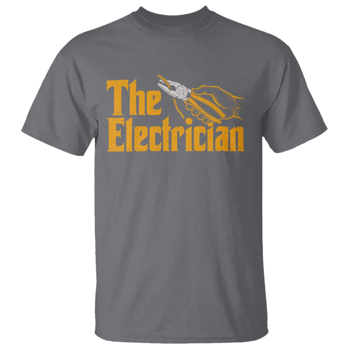 The Electrician T Shirt Vintage Wire Stripper Pliers Graphic TS10 Charcoal Print Your Wear