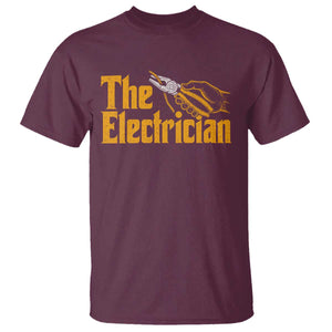 The Electrician T Shirt Vintage Wire Stripper Pliers Graphic TS10 Maroon Print Your Wear