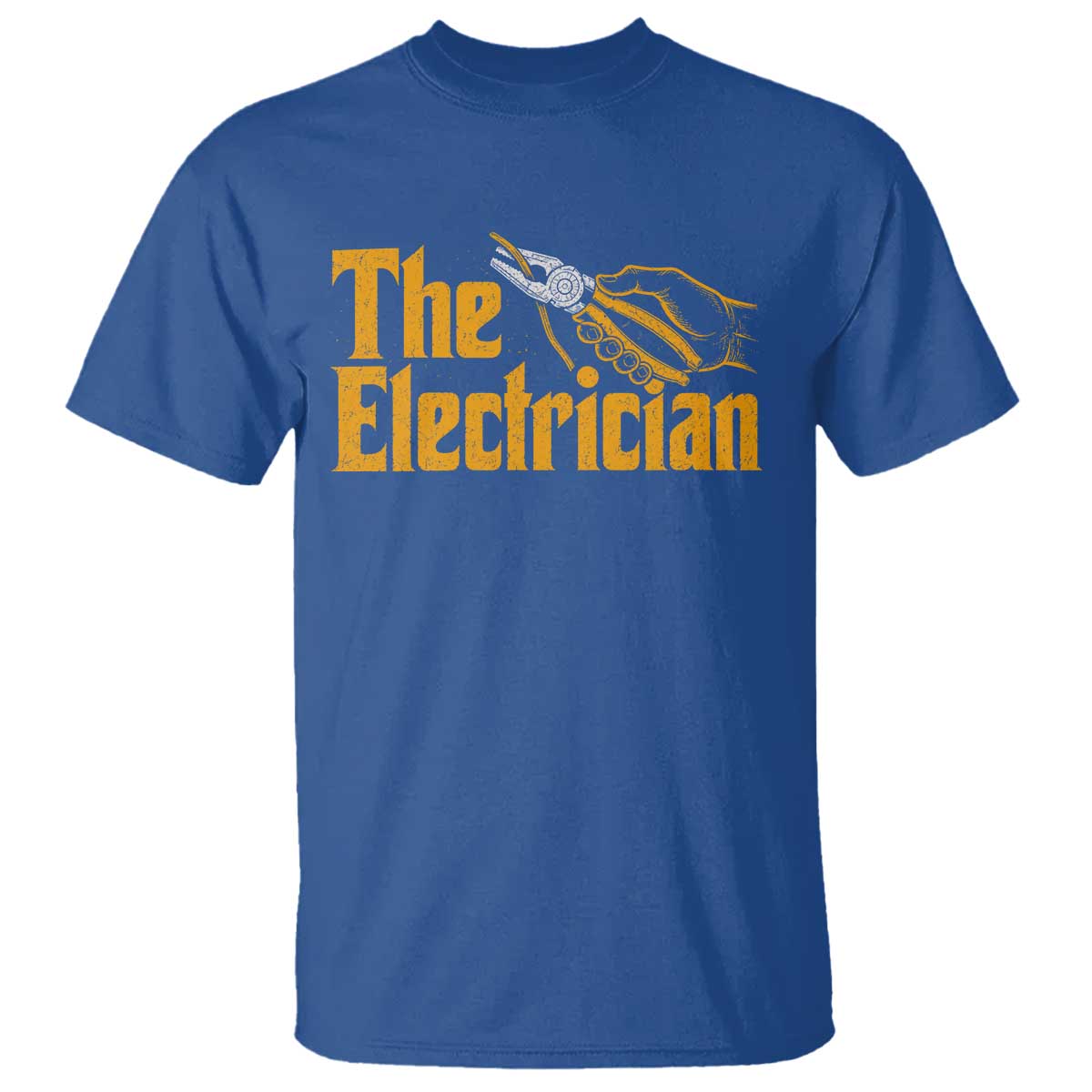 The Electrician T Shirt Vintage Wire Stripper Pliers Graphic TS10 Royal Blue Print Your Wear