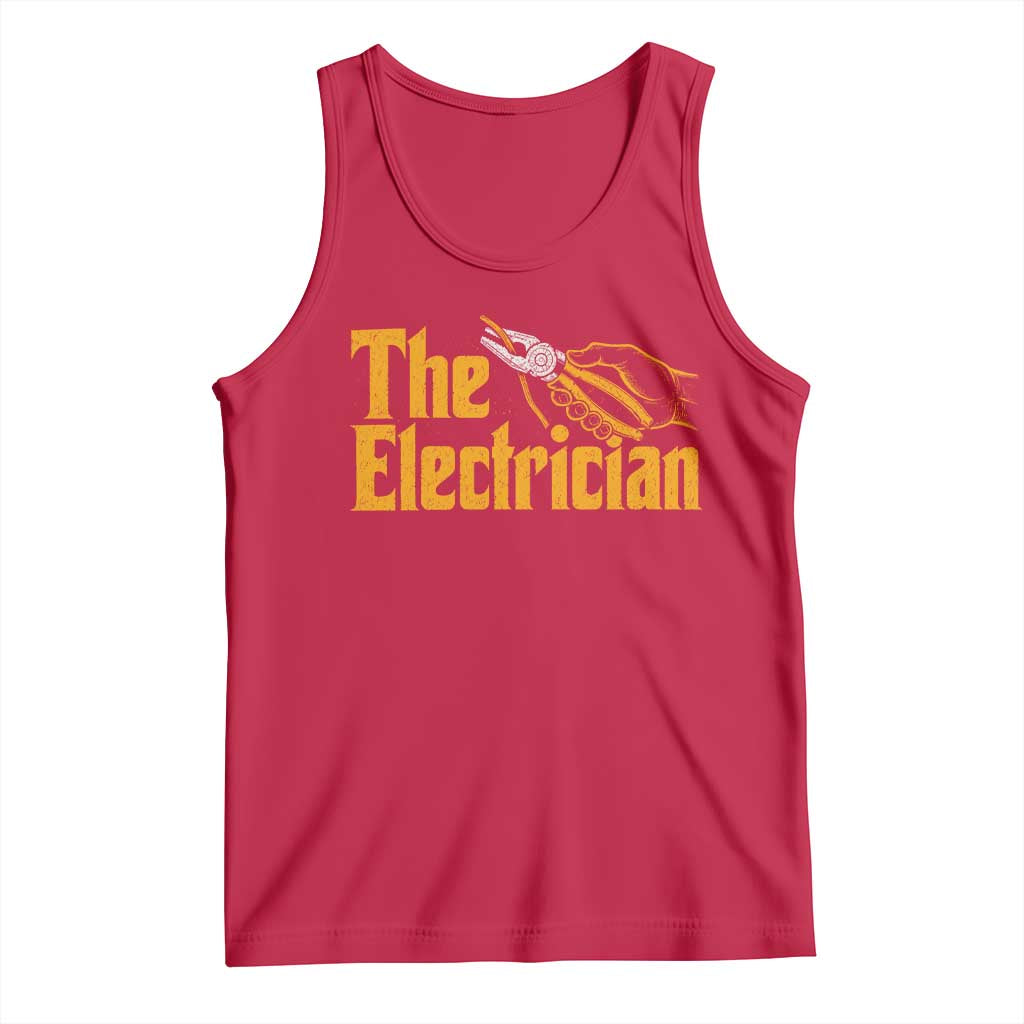The Electrician Tank Top Vintage Wire Stripper Pliers Graphic TS10 Red Print Your Wear