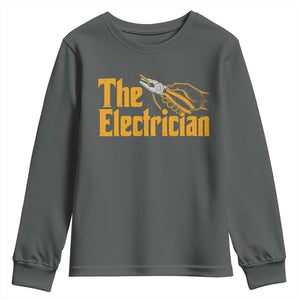 The Electrician Youth Sweatshirt Vintage Wire Stripper Pliers Graphic TS10 Dark Heather Print Your Wear