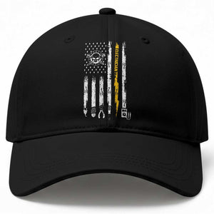Electrician US Flag Baseball Cap Tools for Electricians Skull Lightning Graphic TS10 Print Your Wear