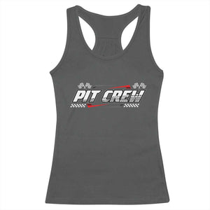 Pit Crew Racerback Tank Top Race Car Family Racing Birthday Parties TS10 Dark Heather Print Your Wear