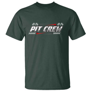 Pit Crew T Shirt Race Car Family Racing Birthday Parties TS10 Dark Forest Green Print Your Wear