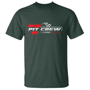 Pit Crew T Shirt Family Racing Birthday Race Car TS10 Dark Forest Green Print Your Wear
