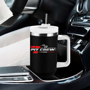 Pit Crew Tumbler With Handle Family Racing Birthday Race Car TS10 Print Your Wear