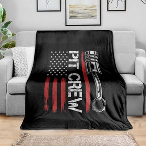 Pit Crew Throw Blanket Racing Race Car American Flag TS10 Print Your Wear