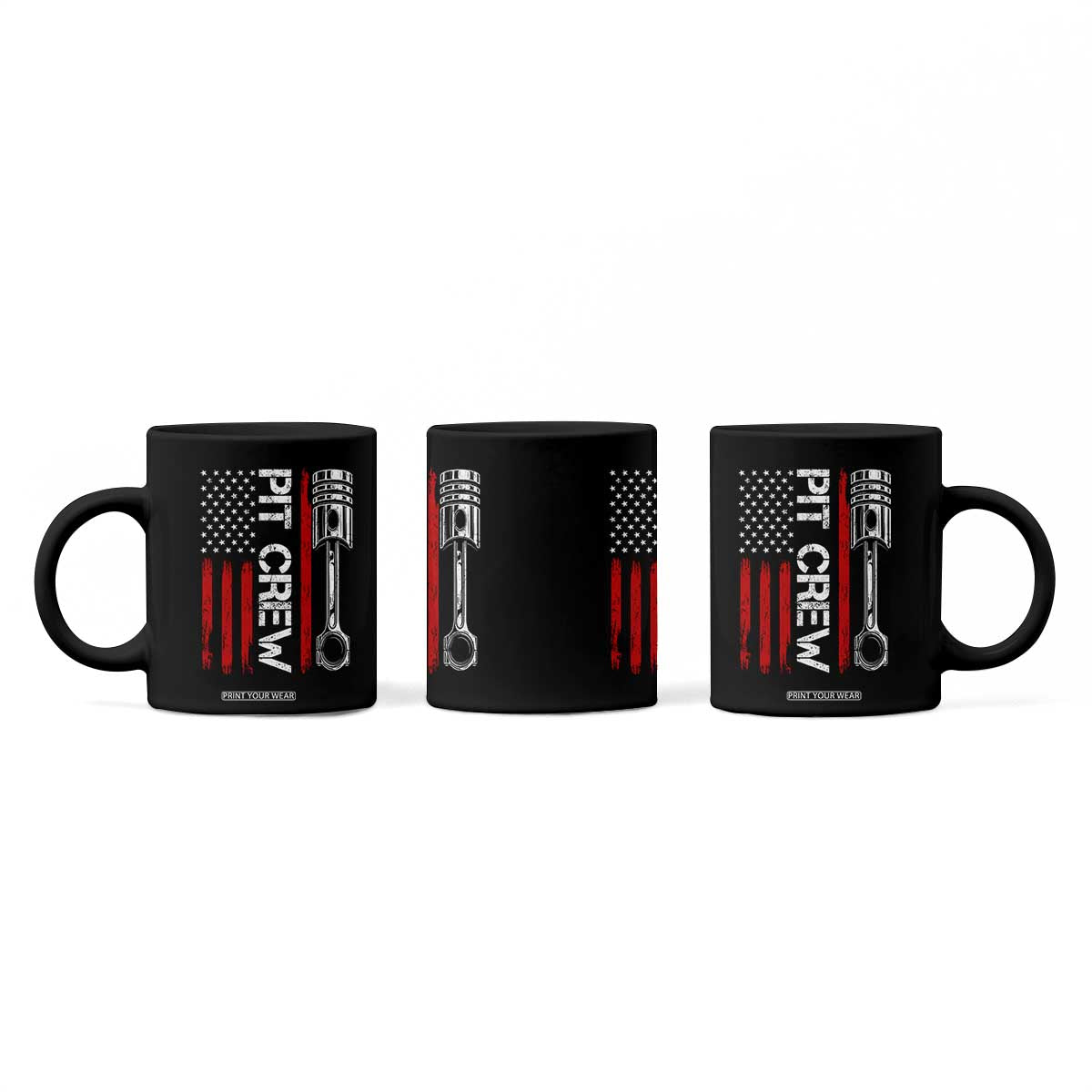 Pit Crew Coffee Mug Racing Race Car American Flag TS10 Print Your Wear