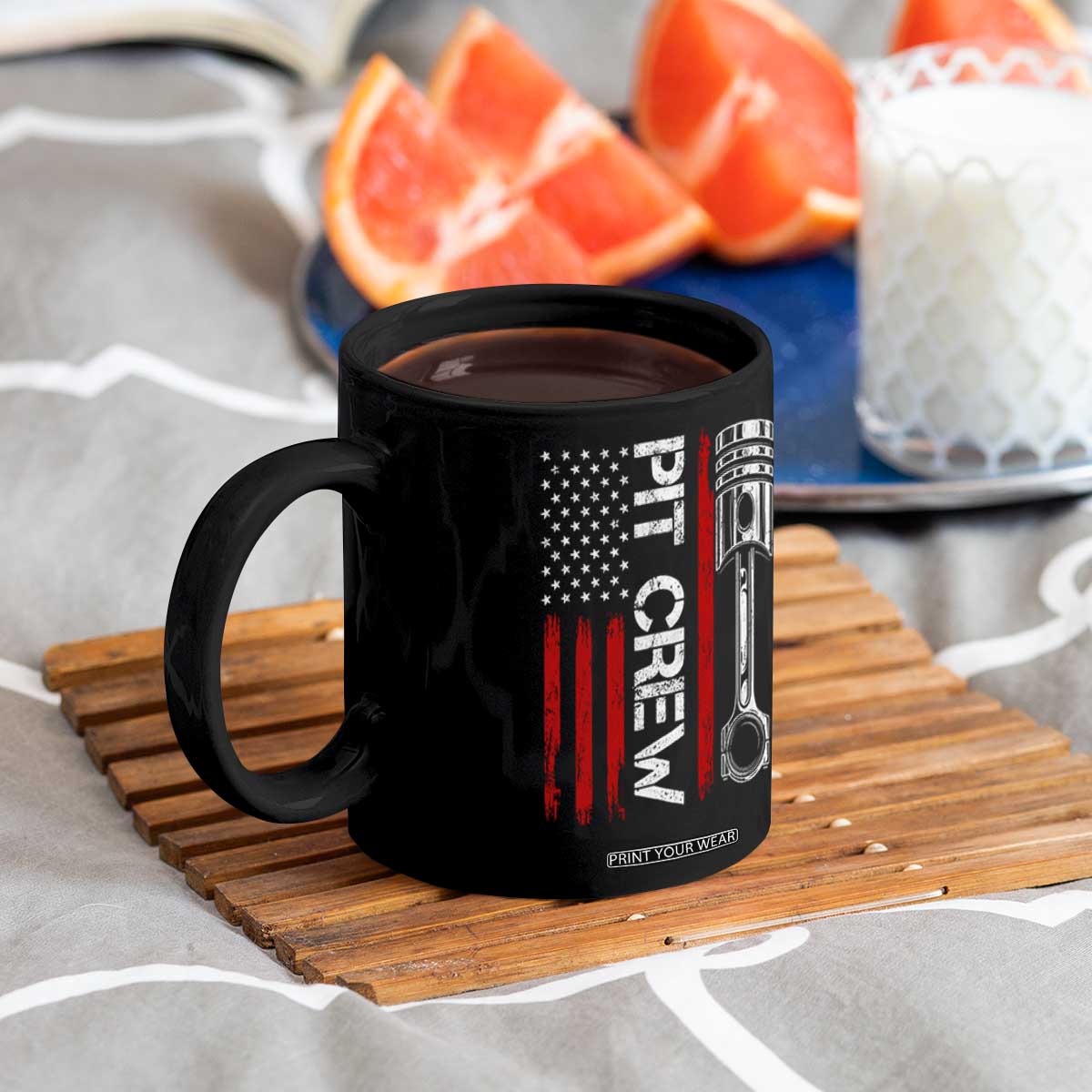 Pit Crew Coffee Mug Racing Race Car American Flag TS10 Print Your Wear
